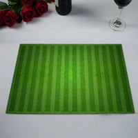 Зелено футболно поле от кухня за хранене отгоре изглед
