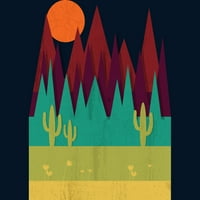 Аризона Мъжки тъмносин графичен тройник - дизайн от хора l