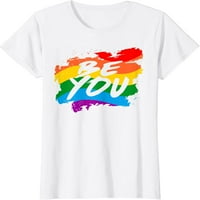 Бъдете LGBT LGBTQ Ally Rainbow Flag Lesbian Pride Month Тениска за подарък