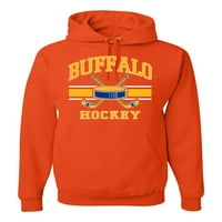 Wild Bobby City of Buffalo Hockey Fantasy Fan Sports Unise Hoodie Sweatshirt, Orange, XX-Clarge