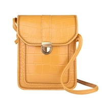 Sanviglor жени мобилен телефон чанта чанта чанта с много джобен капак crossbody чанти чанта за рамо дами заключване мини водоустойчив дизайнер джобно жълто