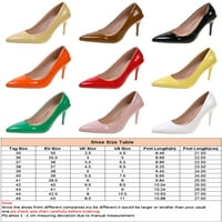 Lumento Ladies stiletto токчета се приплъзвайте на помпи на висок ток Обувки против приплъзване на помпата Официална мода Оценен пръст Оранжево 10.5