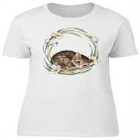 Сладко бебе коте и флорални тениски за венец-изображения от Shutterstock, женски xx-голям