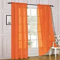 Sheer Voile Light Filtering Pock Pocket Window Curtain Panel Drape Комплект, наличен в различни размери и цветове (54 36