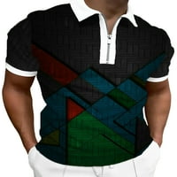 Calzi Men Summer Short Loweve Blouse Flag Print Тениски за небрежни атлетични тениска вратовръзка багрило 3D цифров печат пуловер поло риза
