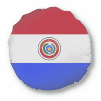 Парагвай Национален флаг Южна Америка Държава Кръгла възглавница за домашна декорация възглавница