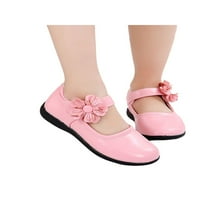 Crocowalk деца момичета fau кожени обувки хляби цветя принцеса парти апартаменти обувки