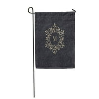 Сватбена флорална монограма Класика за модел Премиум викториански бутиков градински флаг декоративен флаг къща банер